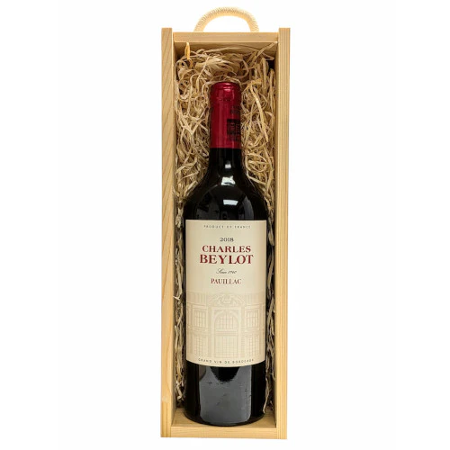 Pauillac Wooden Gift Single Bottle - Image 2